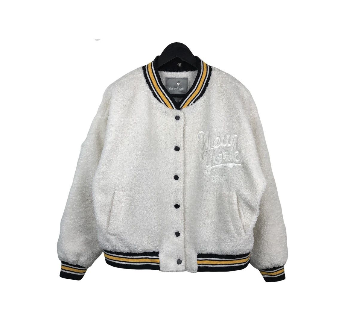 Vintage Japanese 6ixty8ight Embroidery Varsity Fleece Jacket
