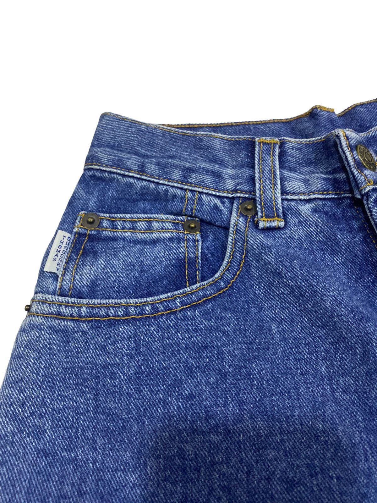 Burberry × Vintage Vtg THOMAS BURBERRY iconic logo spell out high waist jeans Size 25" / US 0 / IT 36 - 6 Thumbnail