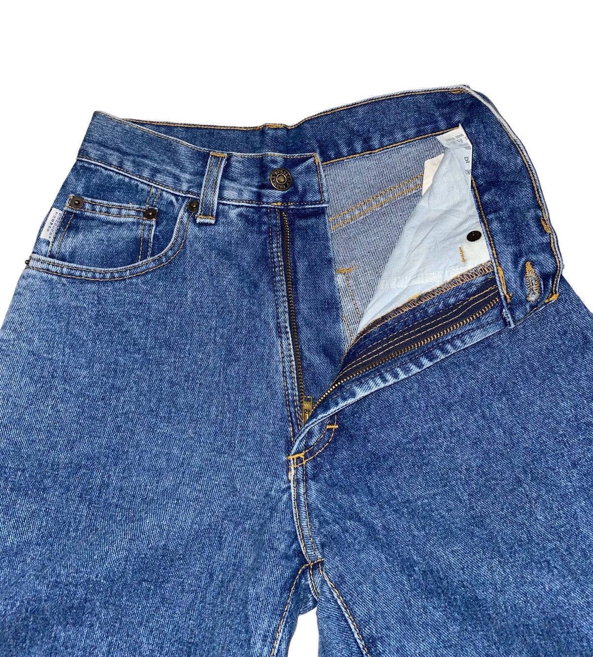 Burberry × Vintage Vtg THOMAS BURBERRY iconic logo spell out high waist jeans Size 25" / US 0 / IT 36 - 8 Thumbnail