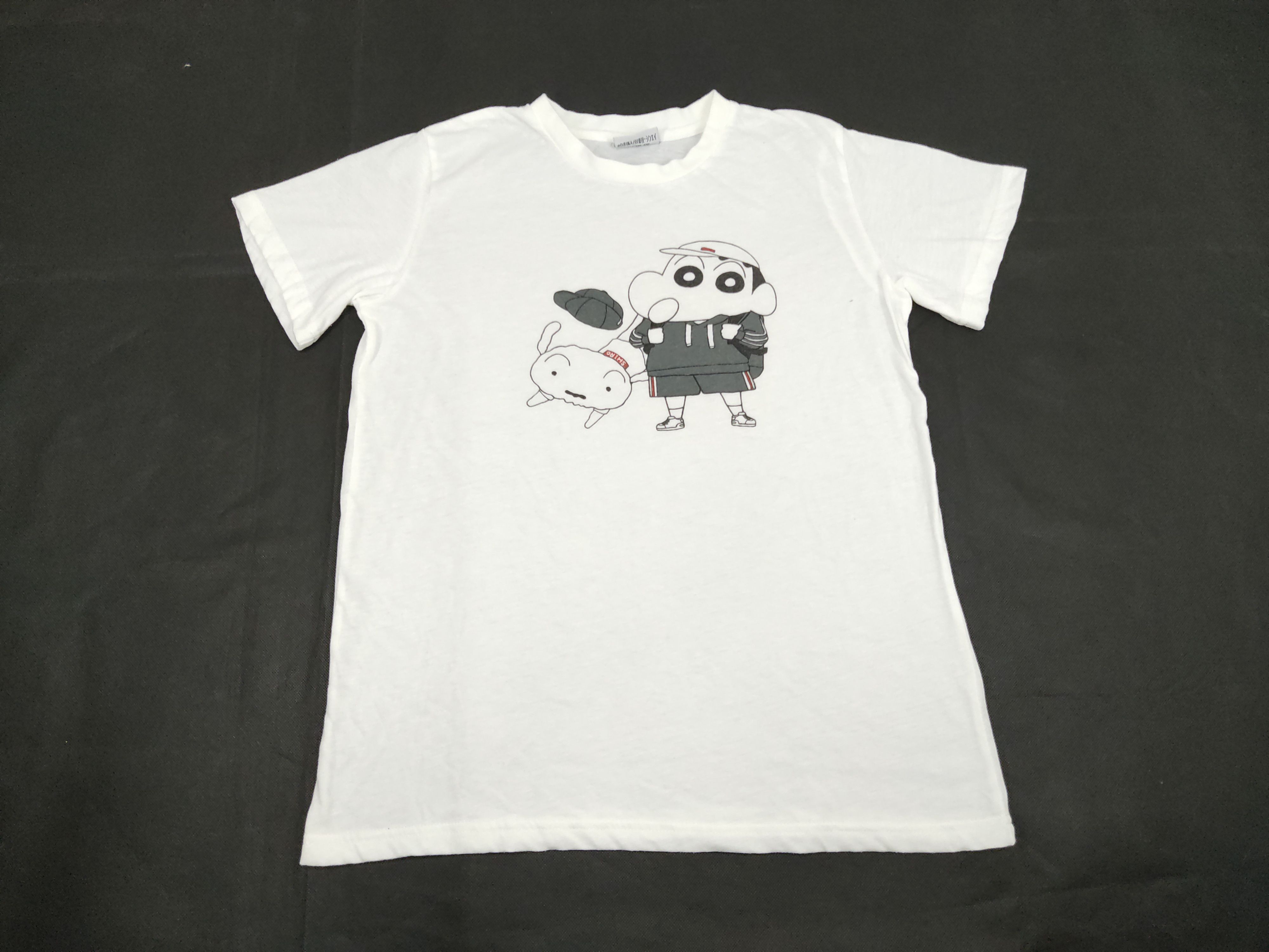 image of Anima x Comics Vintage Crayon Shin Chan Comic Tee Promo Funny Cartoon in White, Women's (Size Small