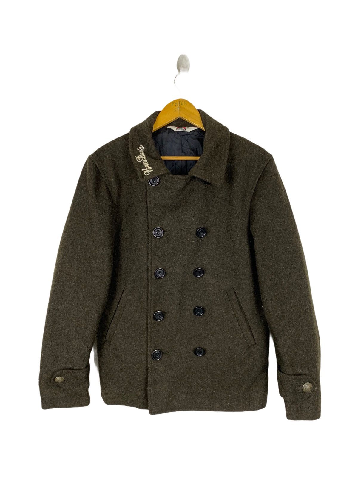 Ben Davis BEN DAVIS PEA COAT WOOL FABRIC Size US L / EU 52-54 / 3 - 1 Thumbnail