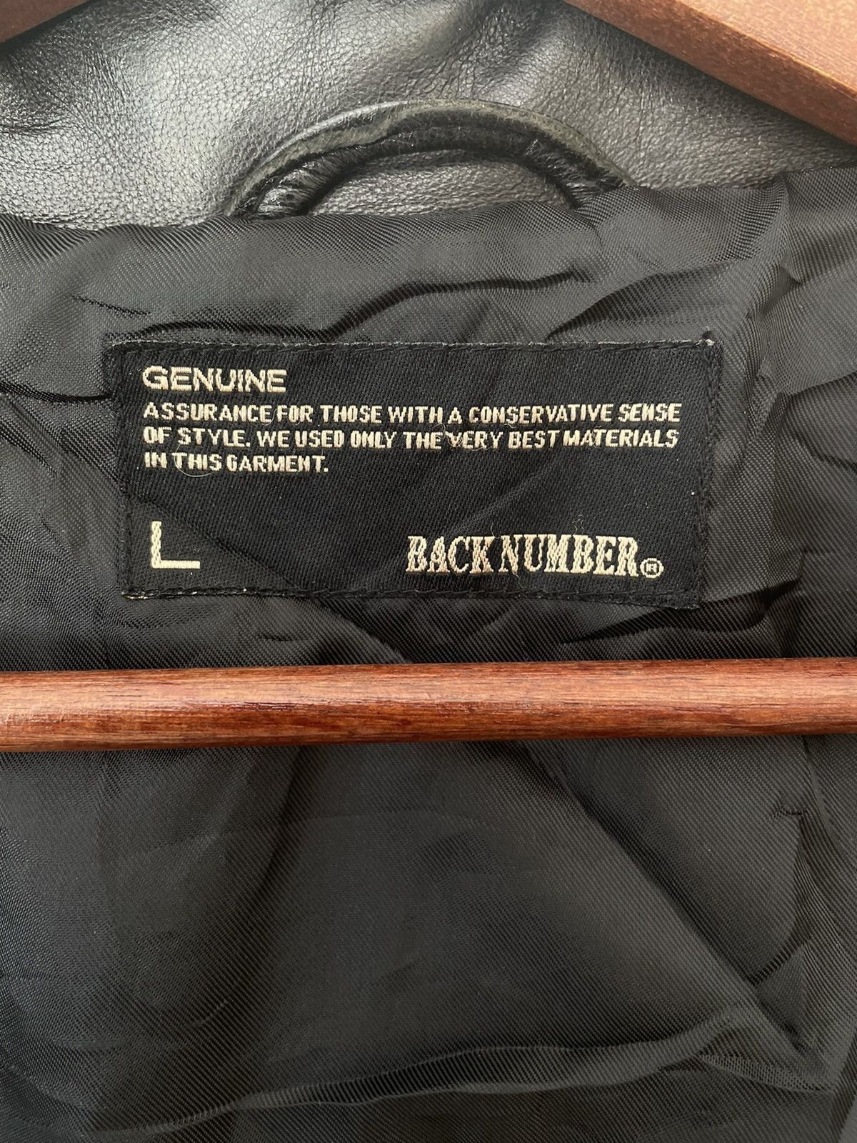 Japanese Brand × Leather BACK NUMBER RIDER LEATHER JACKET Size US L / EU 52-54 / 3 - 11 Thumbnail