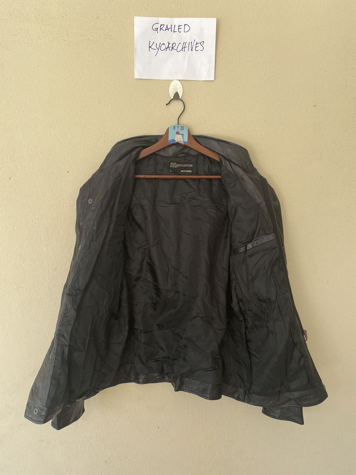 Japanese Brand × Leather BACK NUMBER RIDER LEATHER JACKET Size US L / EU 52-54 / 3 - 8 Thumbnail