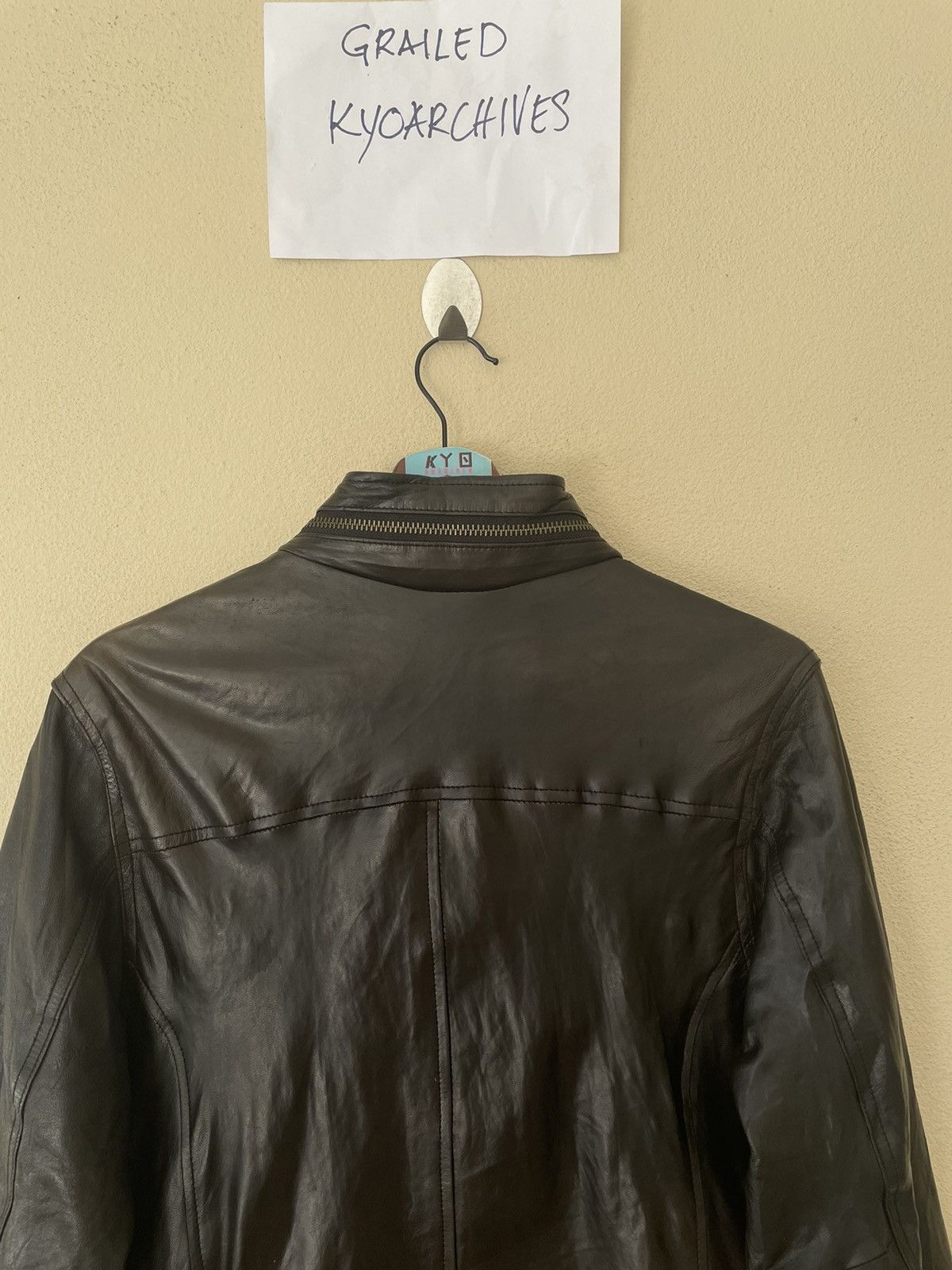 Japanese Brand × Leather BACK NUMBER RIDER LEATHER JACKET Size US L / EU 52-54 / 3 - 6 Thumbnail