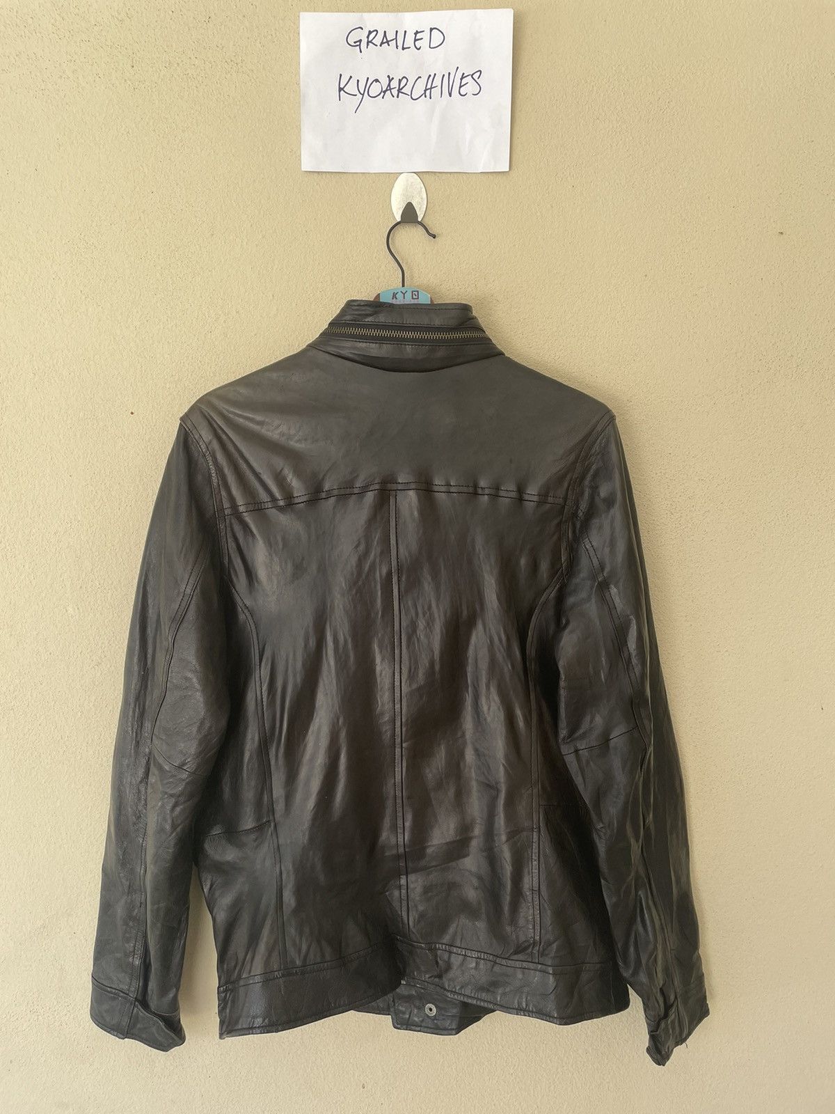 Japanese Brand × Leather BACK NUMBER RIDER LEATHER JACKET Size US L / EU 52-54 / 3 - 4 Thumbnail
