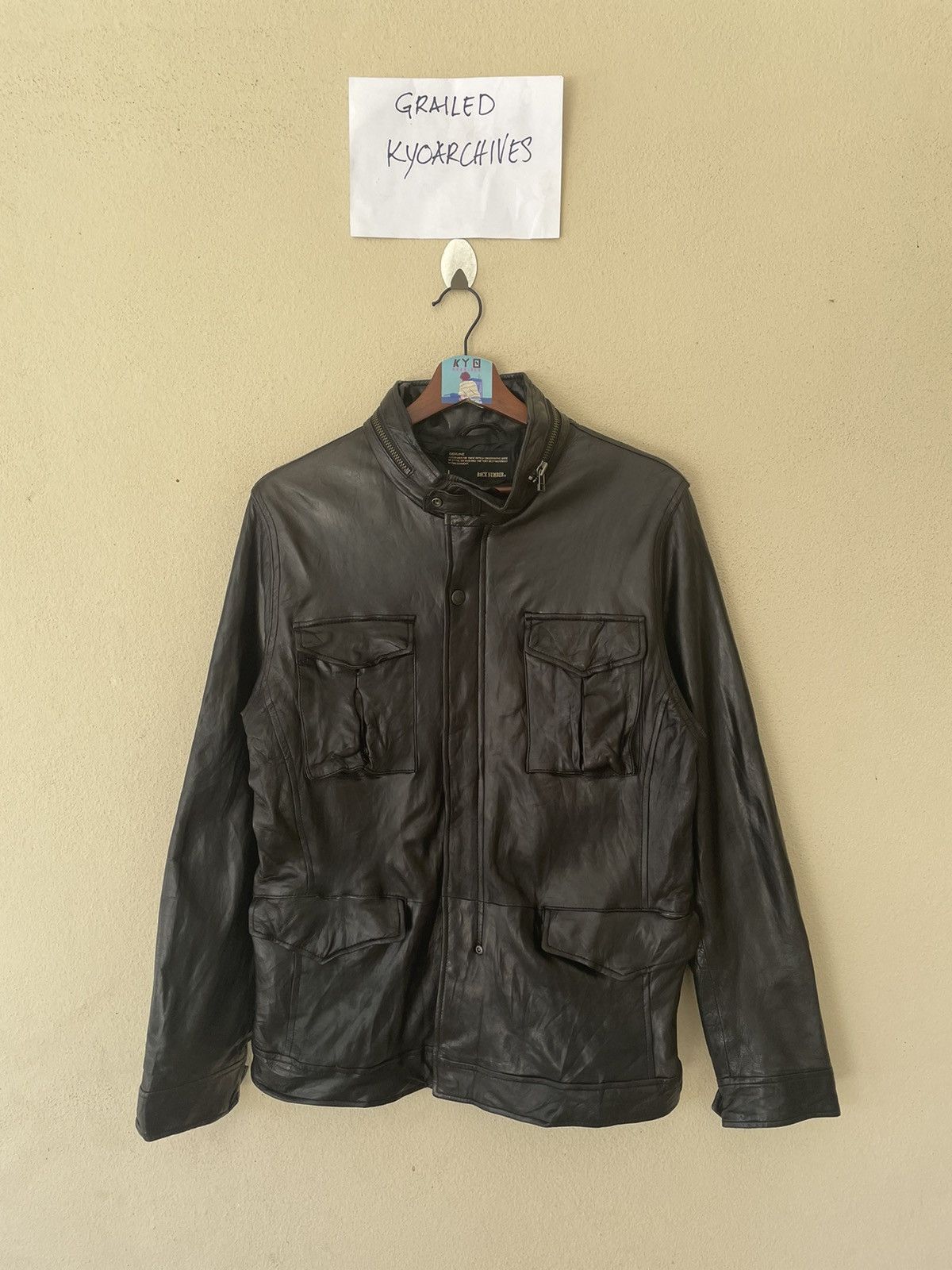 image of Back Number Rider Leather Jacket in Black, Men's (Size Large)