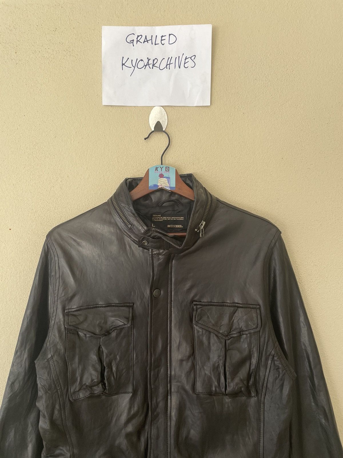 Japanese Brand × Leather BACK NUMBER RIDER LEATHER JACKET Size US L / EU 52-54 / 3 - 3 Thumbnail