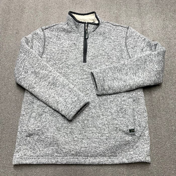 Orvis Orvis Sweater Men Medium Gray Quarter Zip Collared Pullover