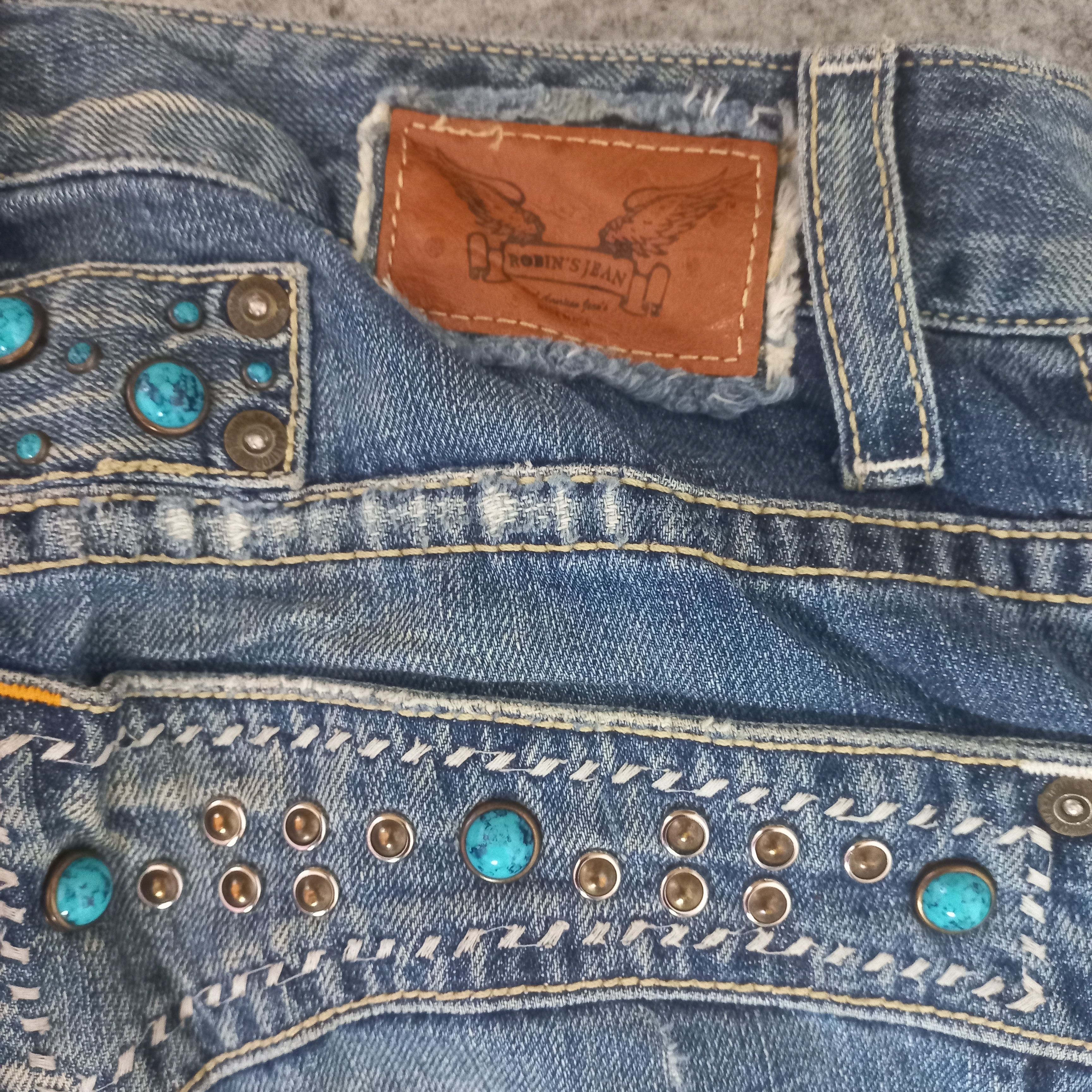 Robins Jeans Crazy vintage y2k robins jeans baggy navajo blue jeans Size US 31 - 6 Thumbnail
