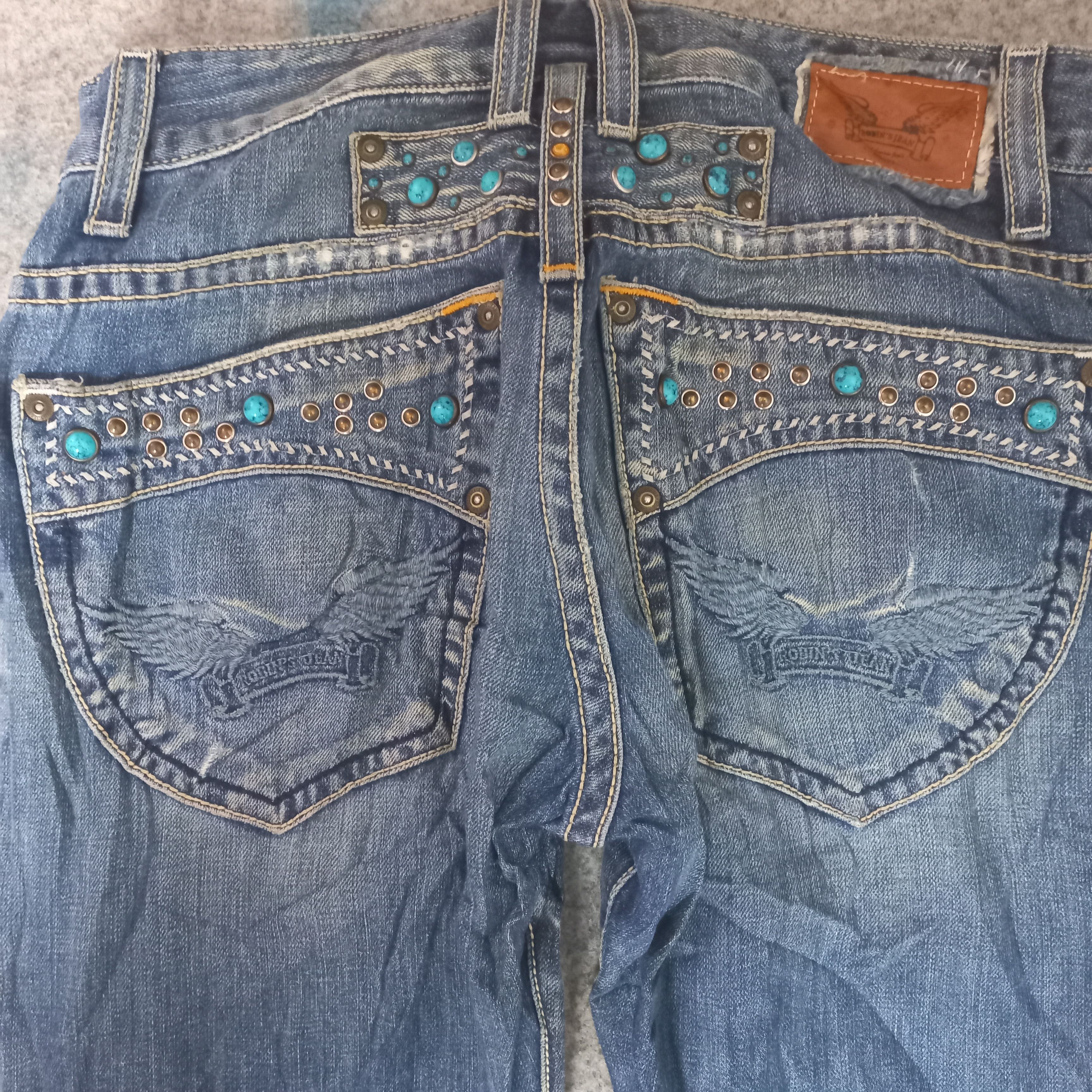 Robins Jeans Crazy vintage y2k robins jeans baggy navajo blue jeans Size US 31 - 7 Thumbnail