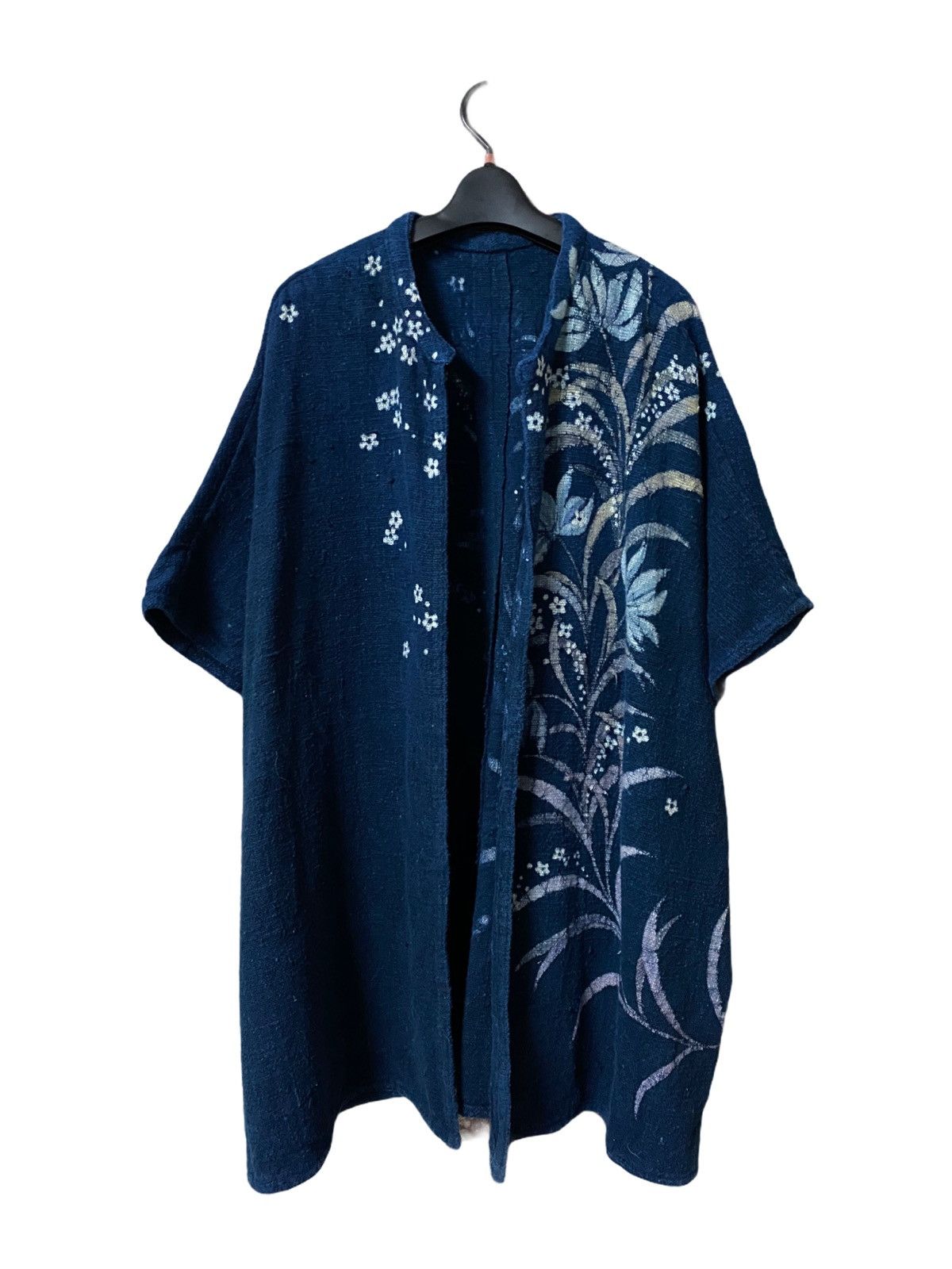 Indigo × Japanese Brand × Vintage VINTAGE INDIGO FLORAL DESIGN PONCHO STYLE Size US L / EU 52-54 / 3 - 1 Thumbnail
