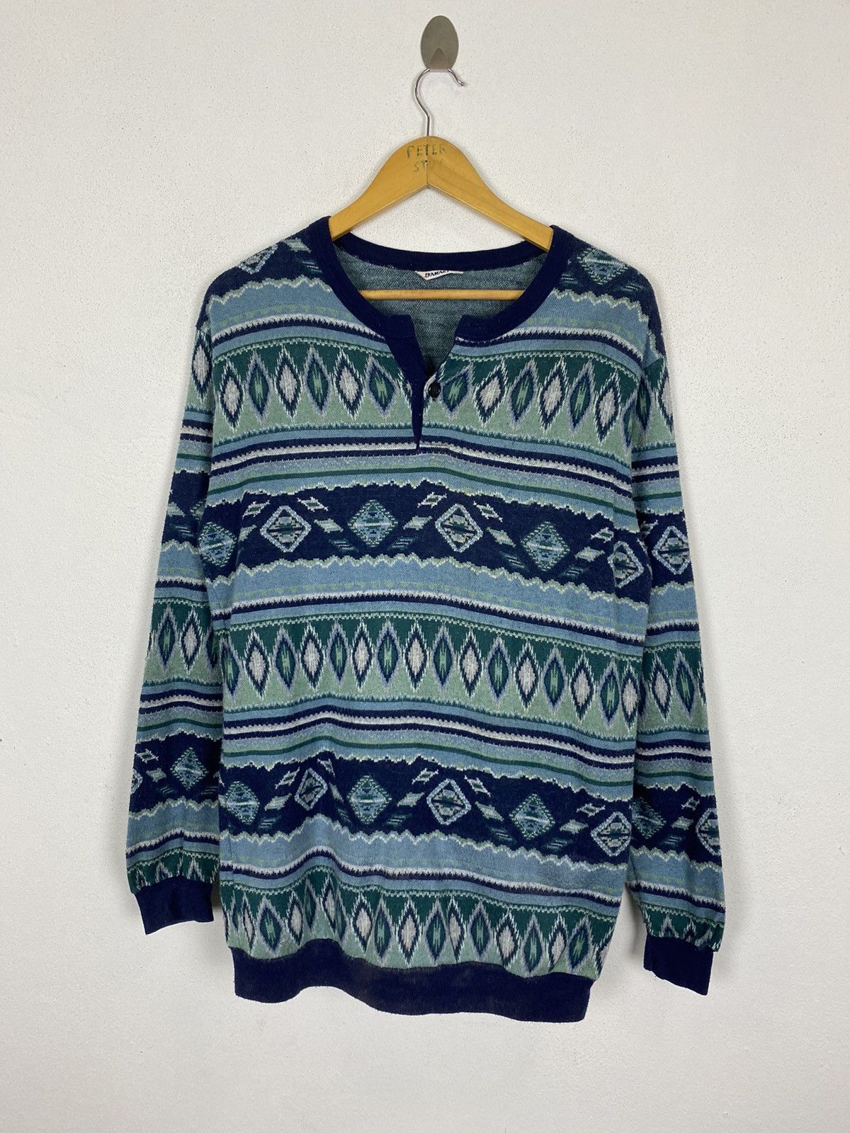 Japanese Brand Damart Navajo Sweater Style Size US M / EU 48-50 / 2 - 2 Thumbnail