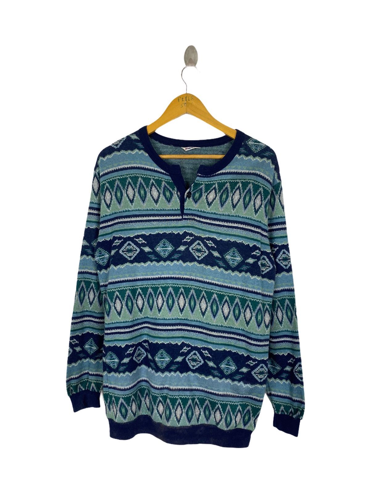 Japanese Brand Damart Navajo Sweater Style Size US M / EU 48-50 / 2 - 1 Thumbnail