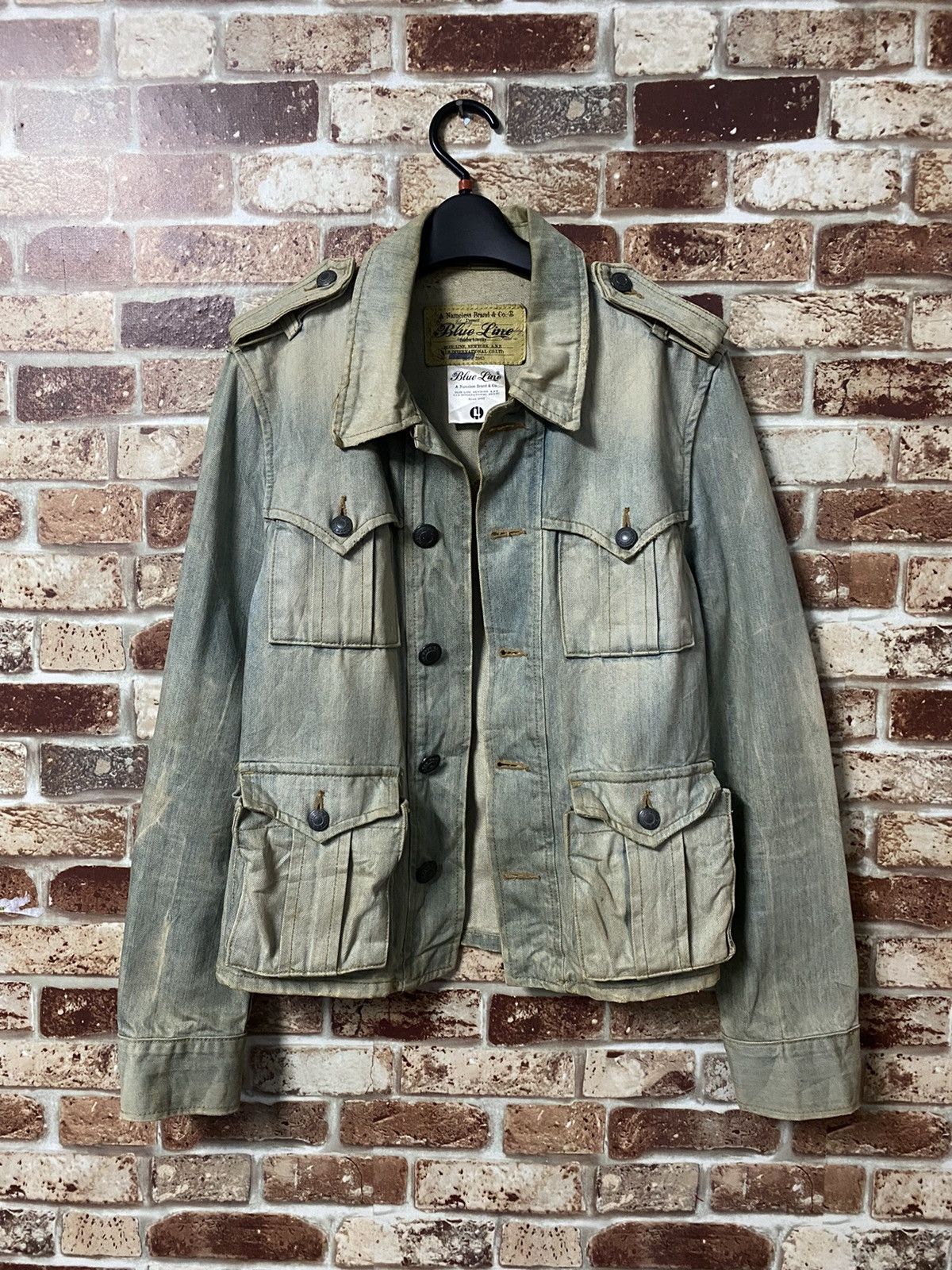 Other GK149 Blue Line Denim Jacket Size US L / EU 52-54 / 3 - 3 Thumbnail