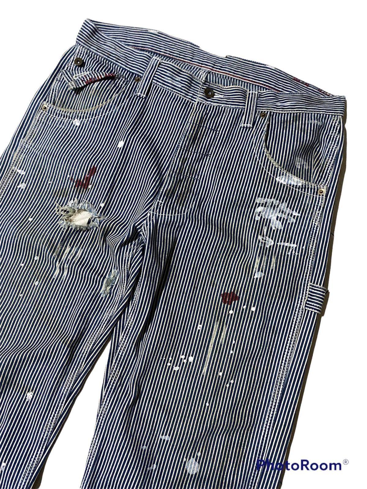 Japanese Brand 🔥Japanese Brand Mangrove Blue Union Made Painted Pant Size US 34 / EU 50 - 6 Thumbnail