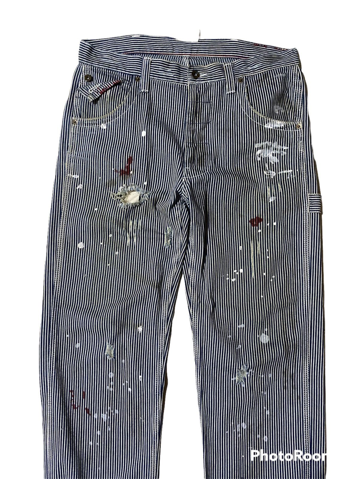 Japanese Brand 🔥Japanese Brand Mangrove Blue Union Made Painted Pant Size US 34 / EU 50 - 8 Thumbnail