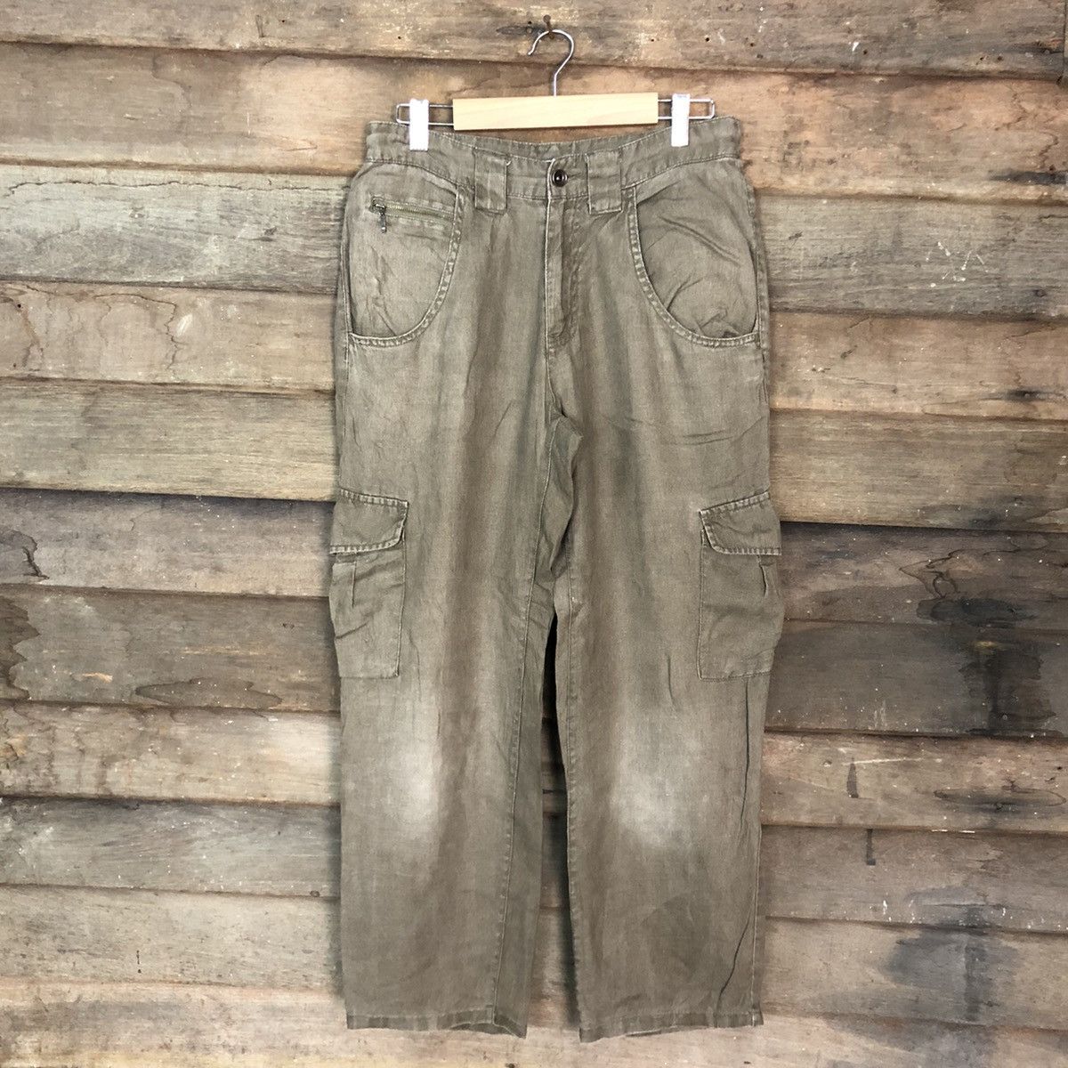 Faded Glory × Japanese Brand Japan faded Brown Multipocket Tactical Cargo Pants #c993 Size US 27 - 1 Thumbnail