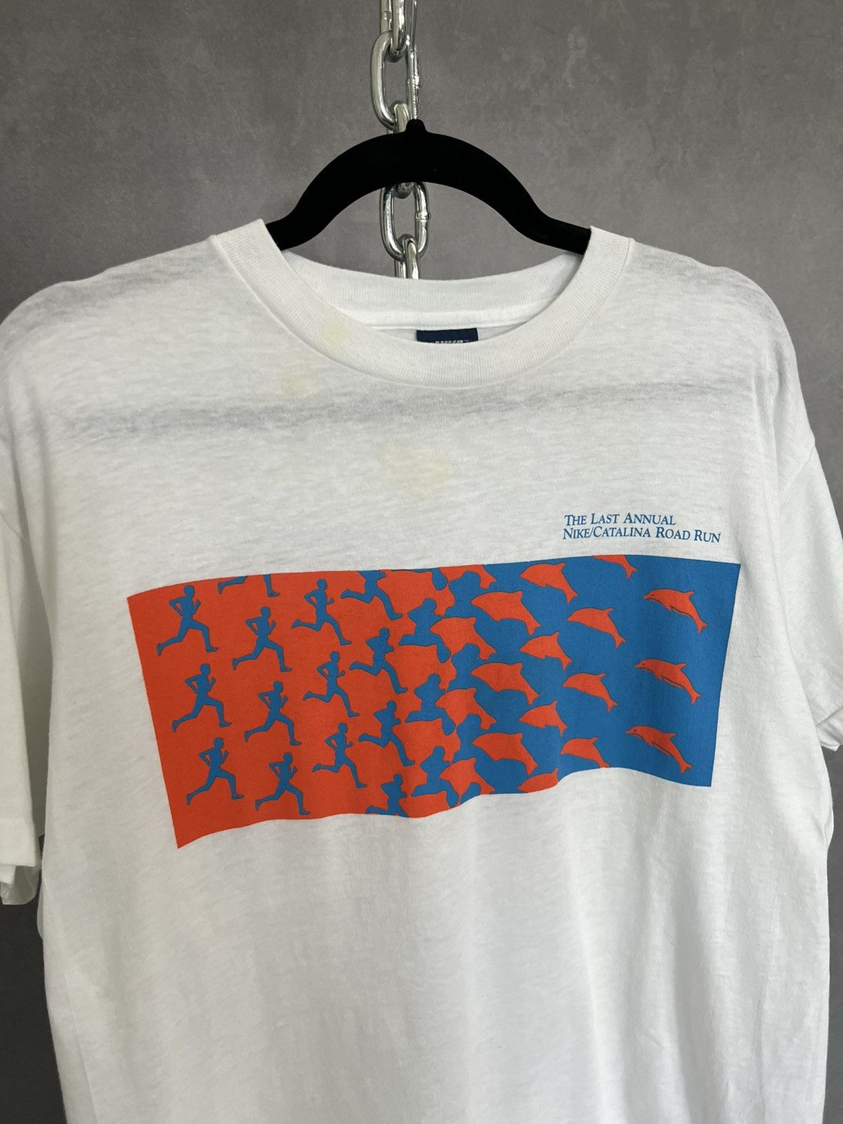 Nike 80s Nike dolphin to runner MC Escher rare marathon shirt L Size US L / EU 52-54 / 3 - 4 Thumbnail
