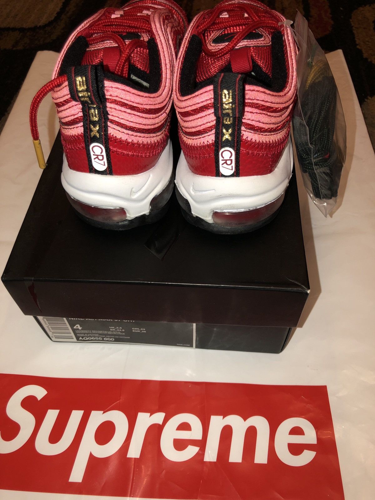 Nike Cristiano Ronaldo CR7 x Nike Air Max 97 Portugal Patchwork Size US 5 / EU 37 - 4 Thumbnail
