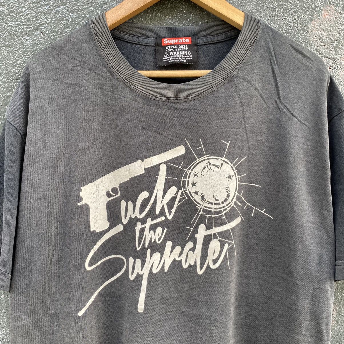 Japanese Brand Thrashed Faded Vintage Y2K Fuck The Suprate ERD GRUNGE TEE Size US XL / EU 56 / 4 - 2 Thumbnail