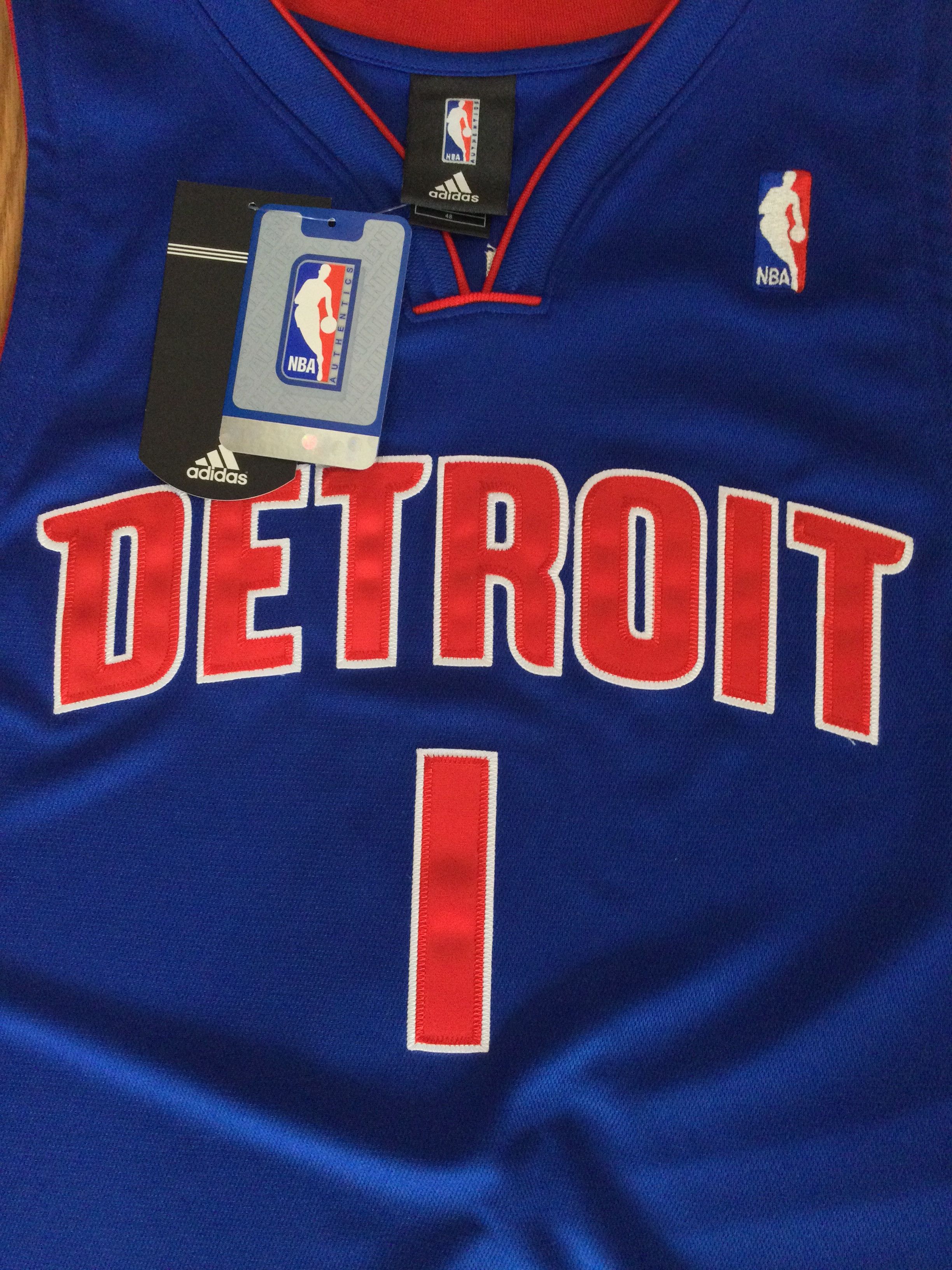 Adidas × NBA Authentic Detroit Pistons Chauncey Billups Adidas Jersey NWT Size US L / EU 52-54 / 3 - 4 Thumbnail