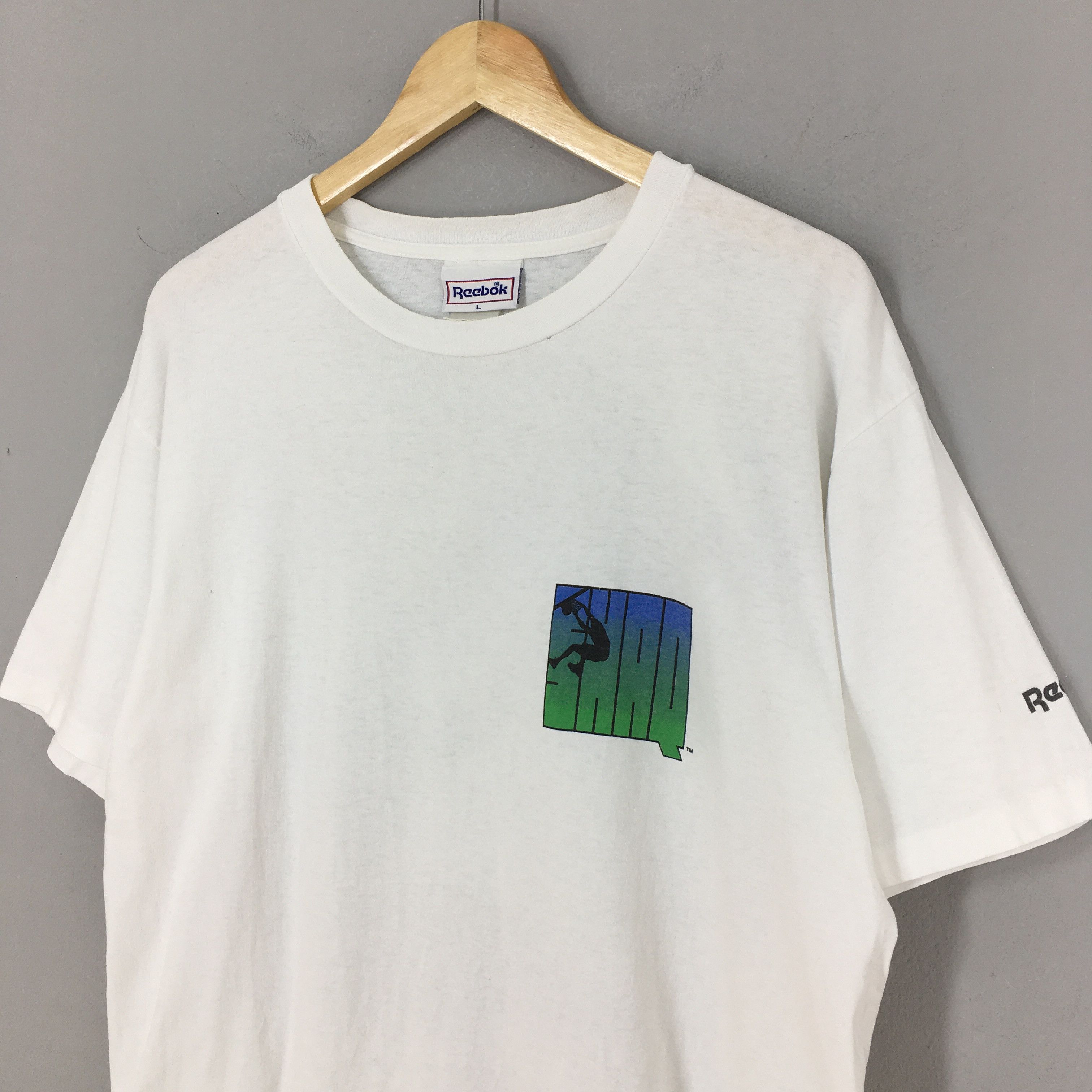 NBA × Reebok Vintage 90's Shaquille O'Neal Basketball Reebok Tshirt Large Size US L / EU 52-54 / 3 - 5 Thumbnail
