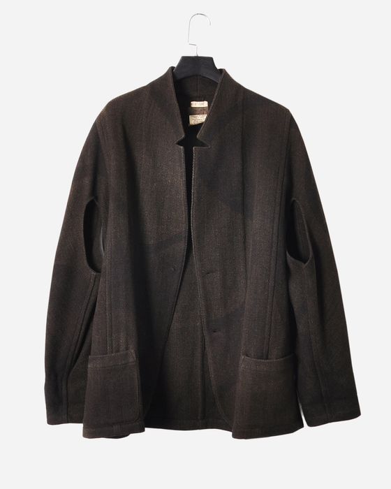 Yohji Yamamoto yohji yamamoto 80s deconstructed abstract wool coat ...