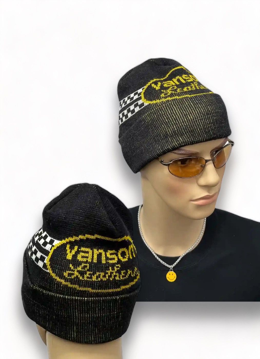 Vanson Leathers 🏁🔥Vintage VANSON LEATHER Acrylic~Nylon Beanie Made In USA Size ONE SIZE - 1 Thumbnail