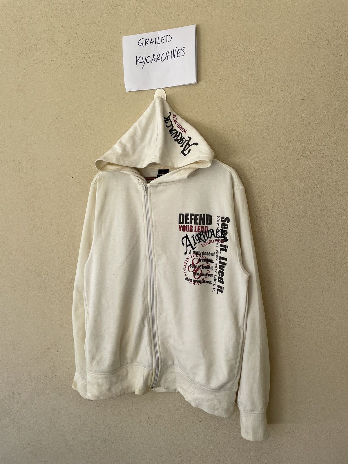 Airwalk AIRWALK GRAFFITI WHITE HOODIE Size US XL / EU 56 / 4 - 4 Thumbnail