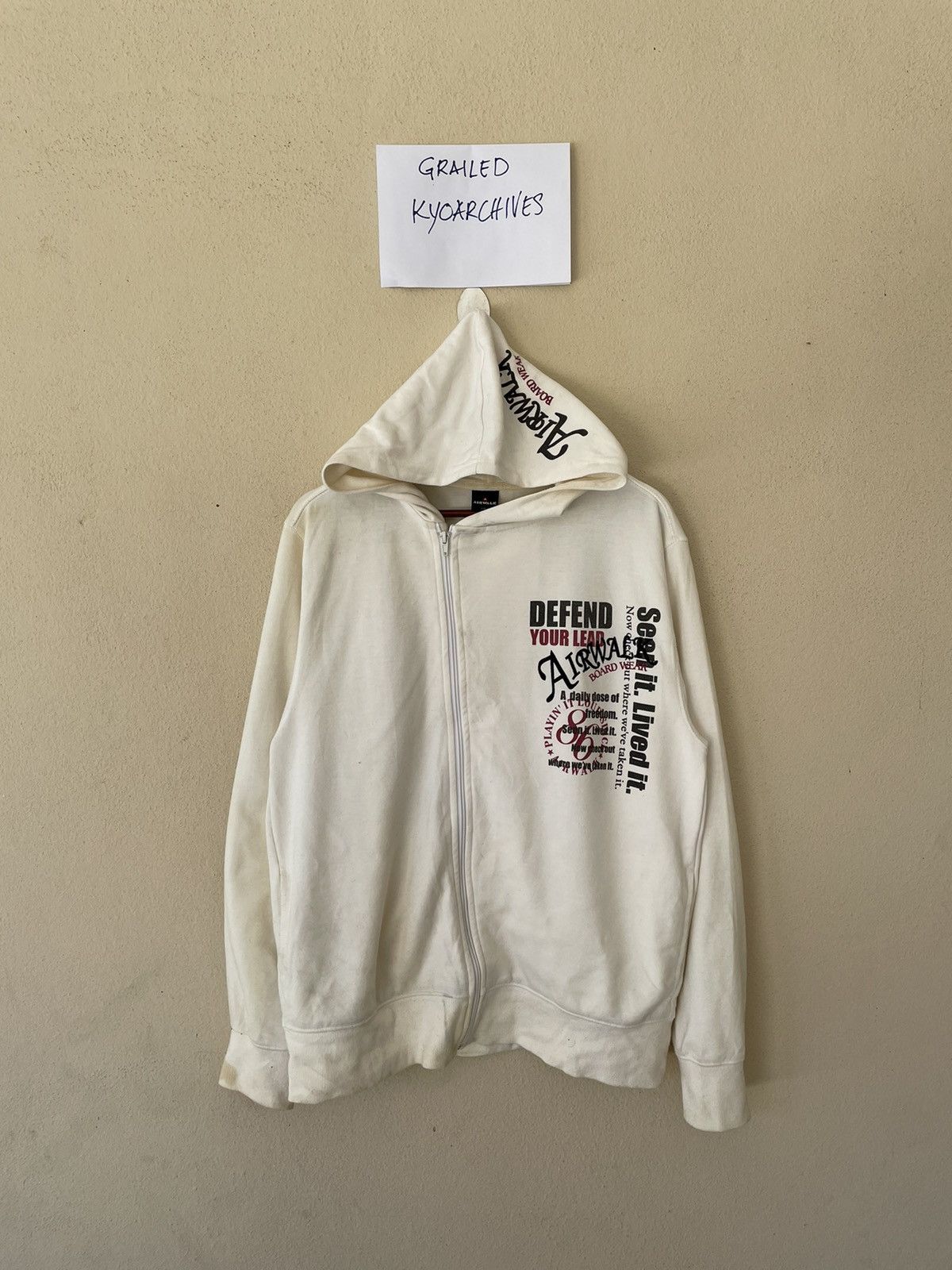 Airwalk AIRWALK GRAFFITI WHITE HOODIE Size US XL / EU 56 / 4 - 2 Thumbnail