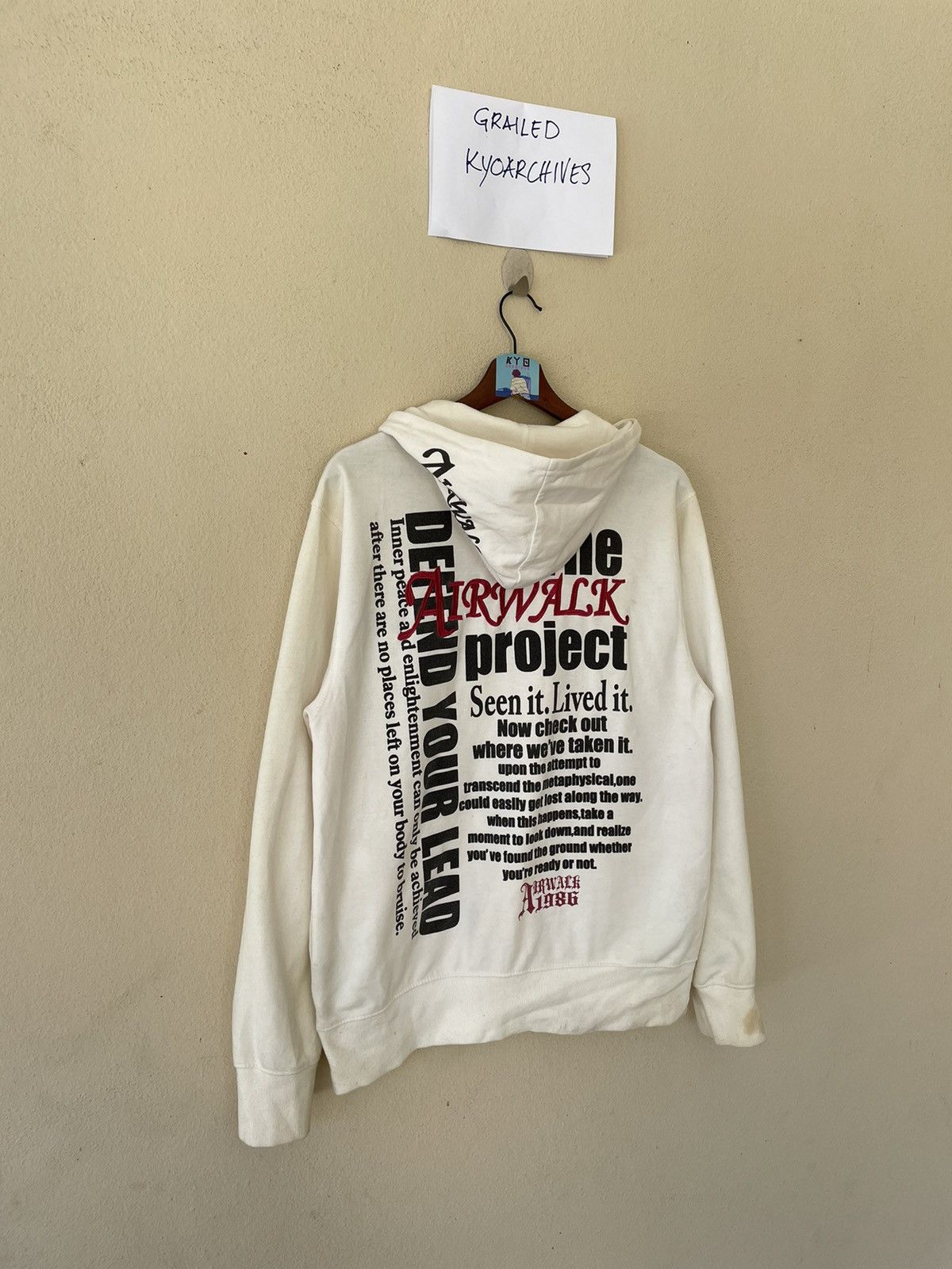Airwalk AIRWALK GRAFFITI WHITE HOODIE Size US XL / EU 56 / 4 - 3 Thumbnail