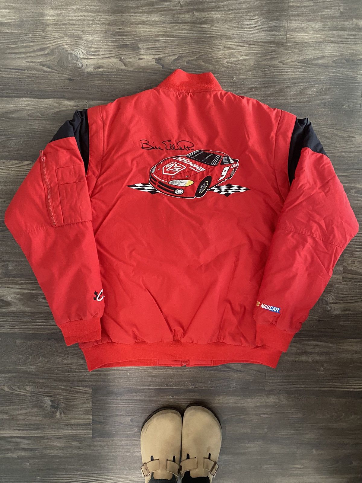 Chase Authentics × NASCAR × Vintage Vintage 90s Bill Elliott Zip Up Racing Jakcet Size US L / EU 52-54 / 3 - 1 Thumbnail