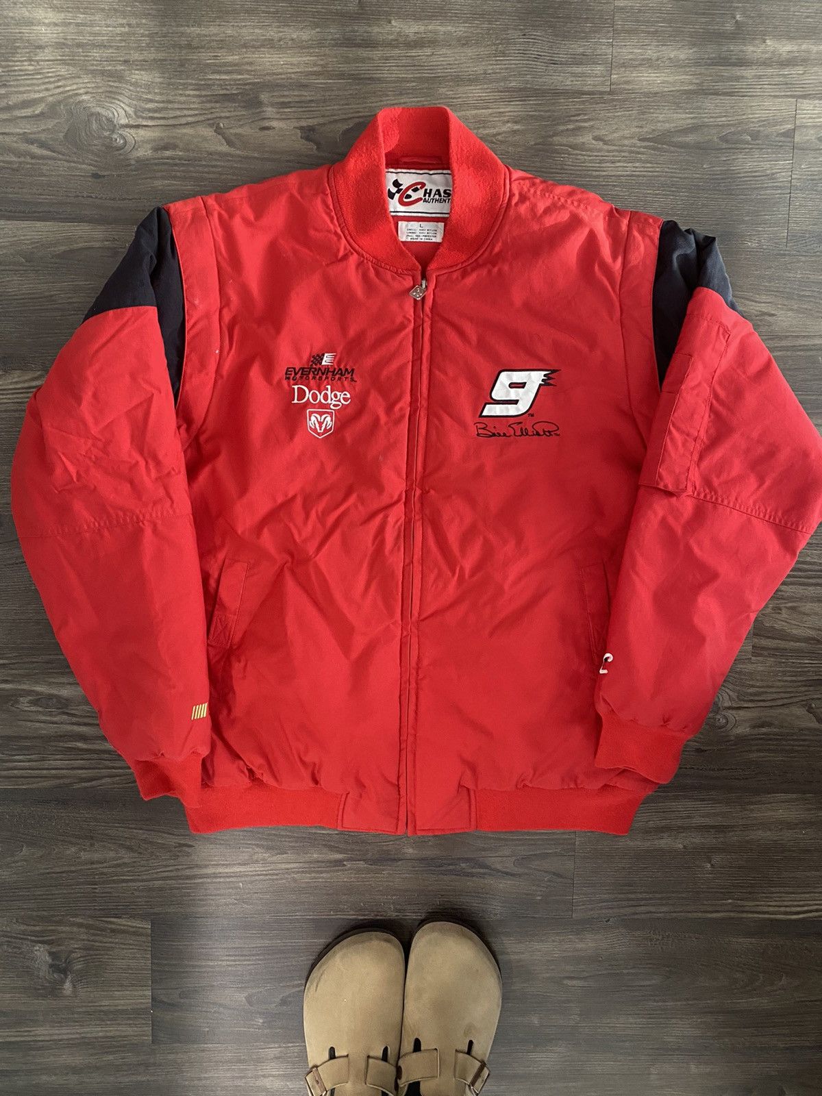 Chase Authentics × NASCAR × Vintage Vintage 90s Bill Elliott Zip Up Racing Jakcet Size US L / EU 52-54 / 3 - 3 Thumbnail