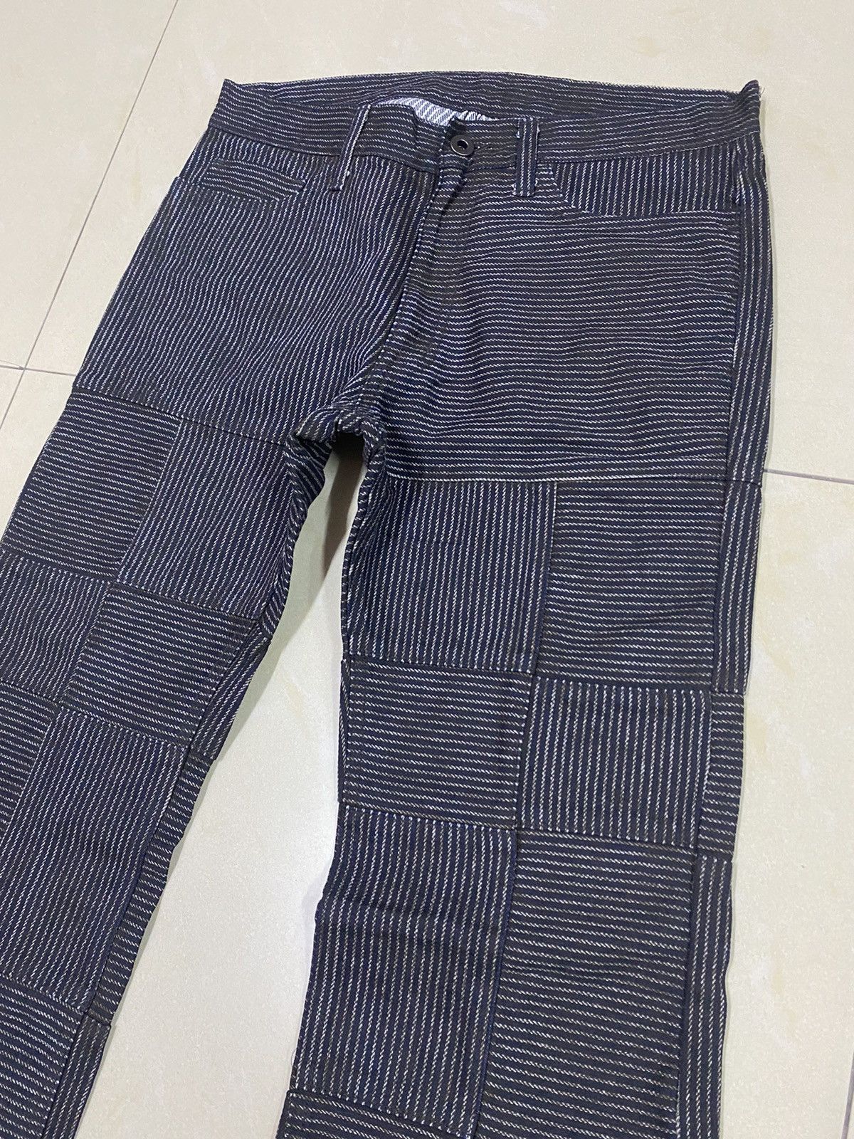 Hysteric Glamour × Japanese Brand Japanese Brand Rupert Patchwork Hagi Flared Denim Size US 31 - 4 Thumbnail