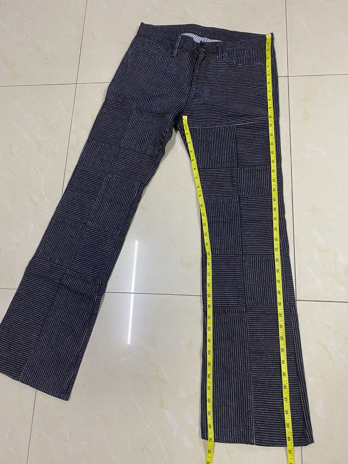 Hysteric Glamour × Japanese Brand Japanese Brand Rupert Patchwork Hagi Flared Denim Size US 31 - 12 Thumbnail