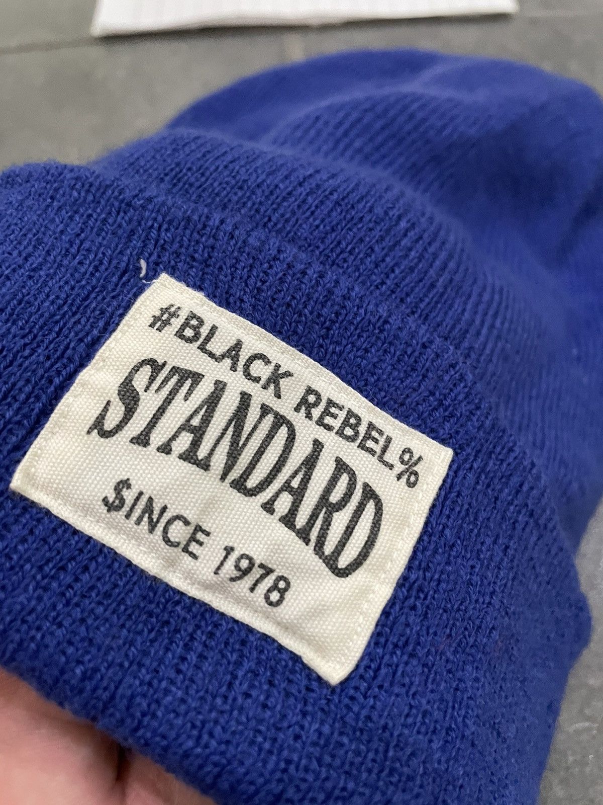 Japanese Brand BLACK REBEL BLUE BEANIE Size ONE SIZE - 3 Thumbnail