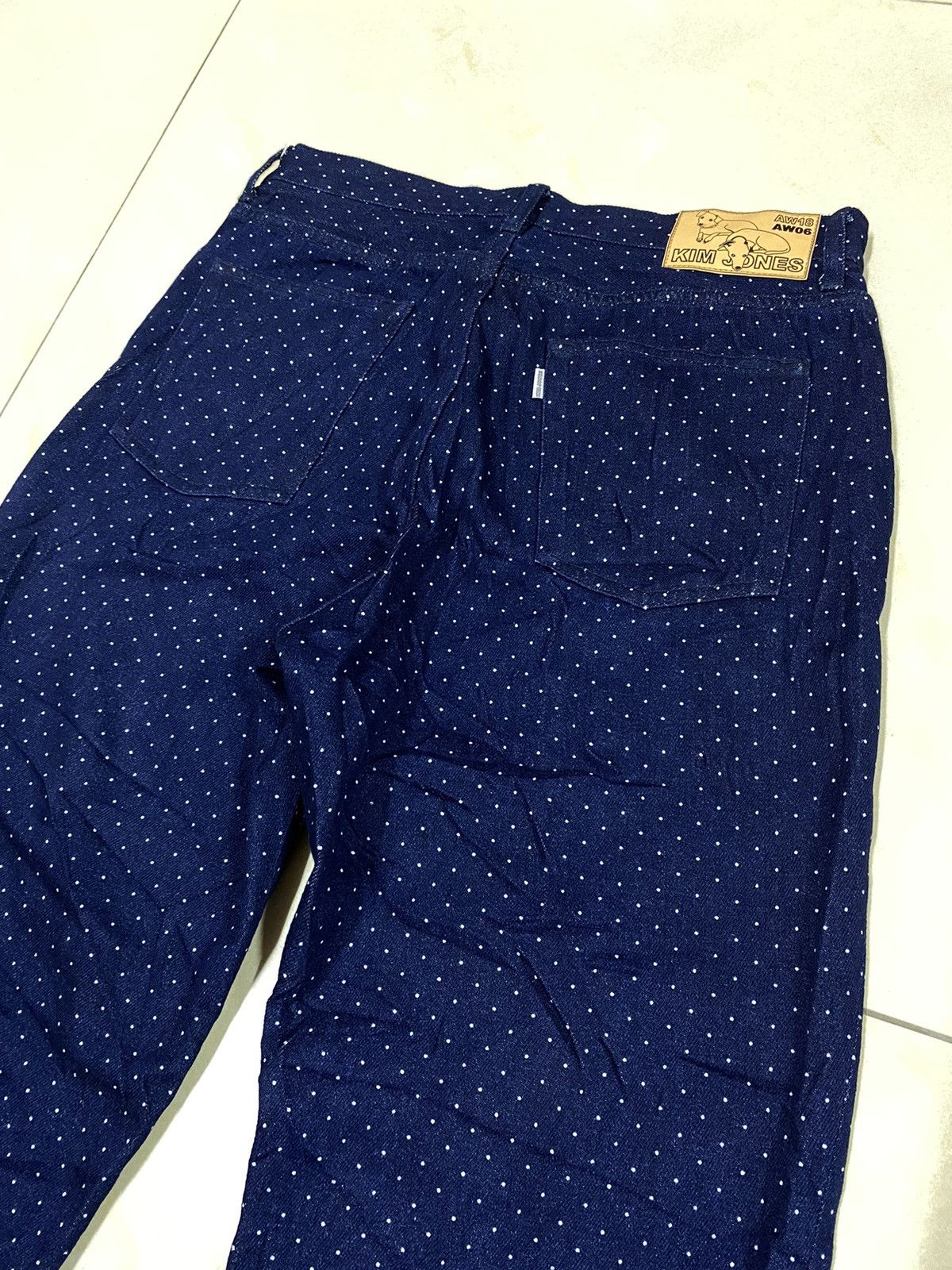 Japanese Brand Kim Jones Aw18/Aw06 Polka Dot Denim