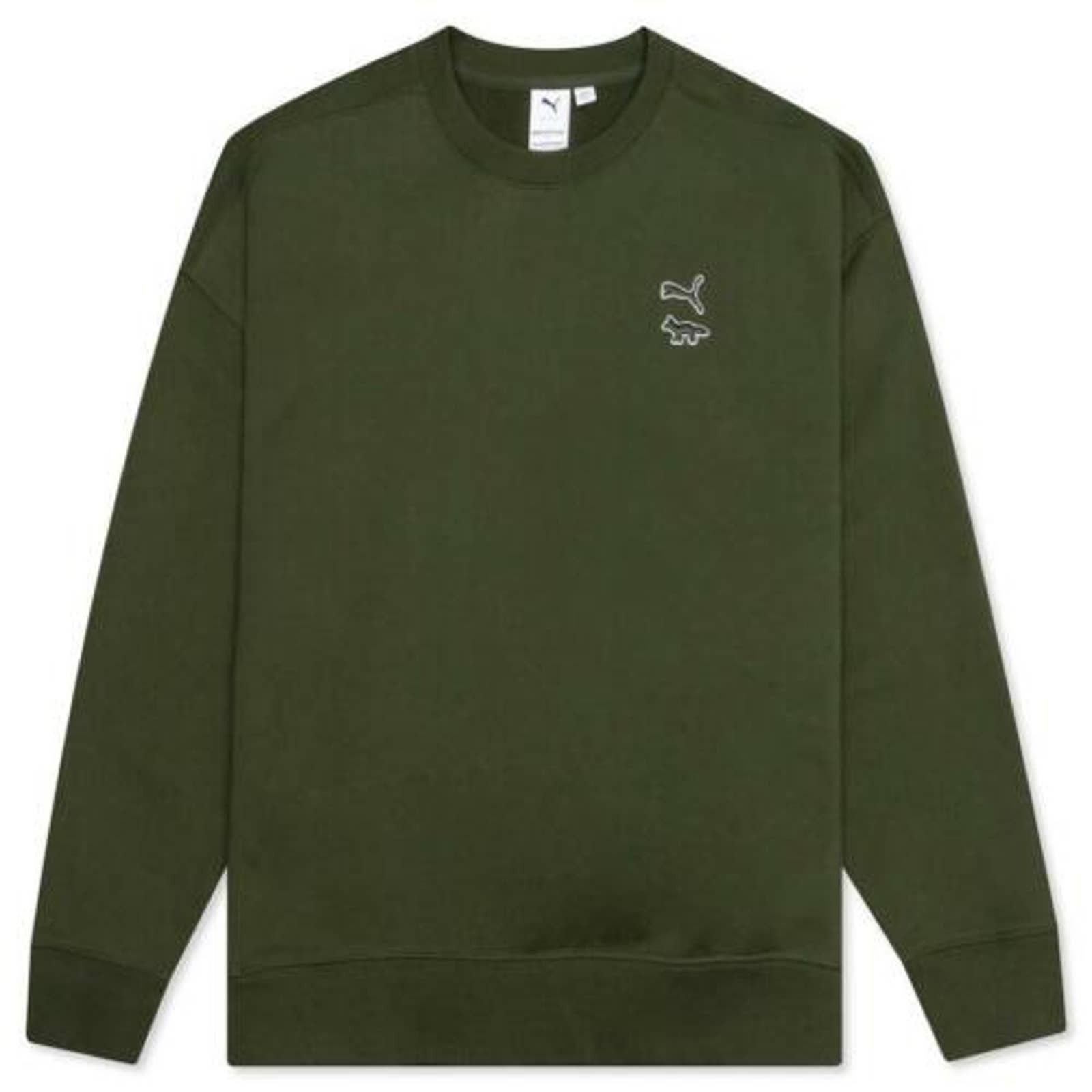 Puma x Maison Kitsune Mens Dark Green Hoodie main image 0