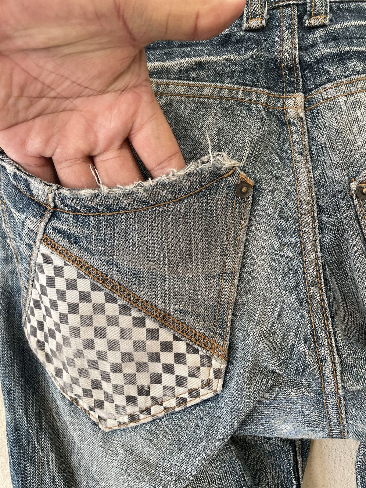 Japanese Brand × Vintage KENSSON SASHIKO DENIM Size US 30 / EU 46 - 15 Thumbnail