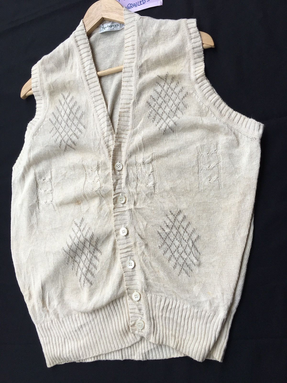 Burberry Vintage Burberry Knitted Vest Size US L / EU 52-54 / 3 - 3 Thumbnail