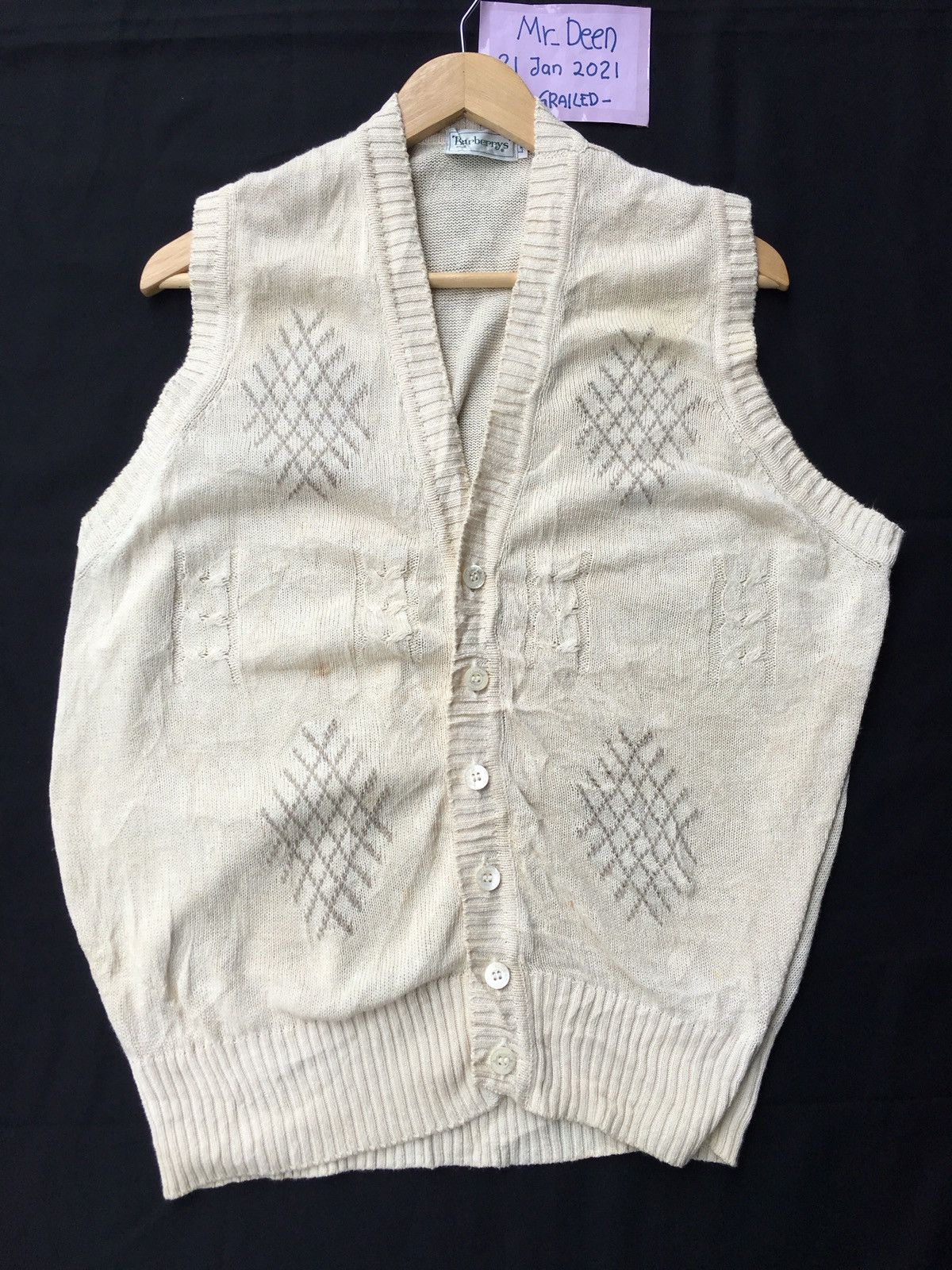 Burberry Vintage Burberry Knitted Vest Size US L / EU 52-54 / 3 - 1 Thumbnail