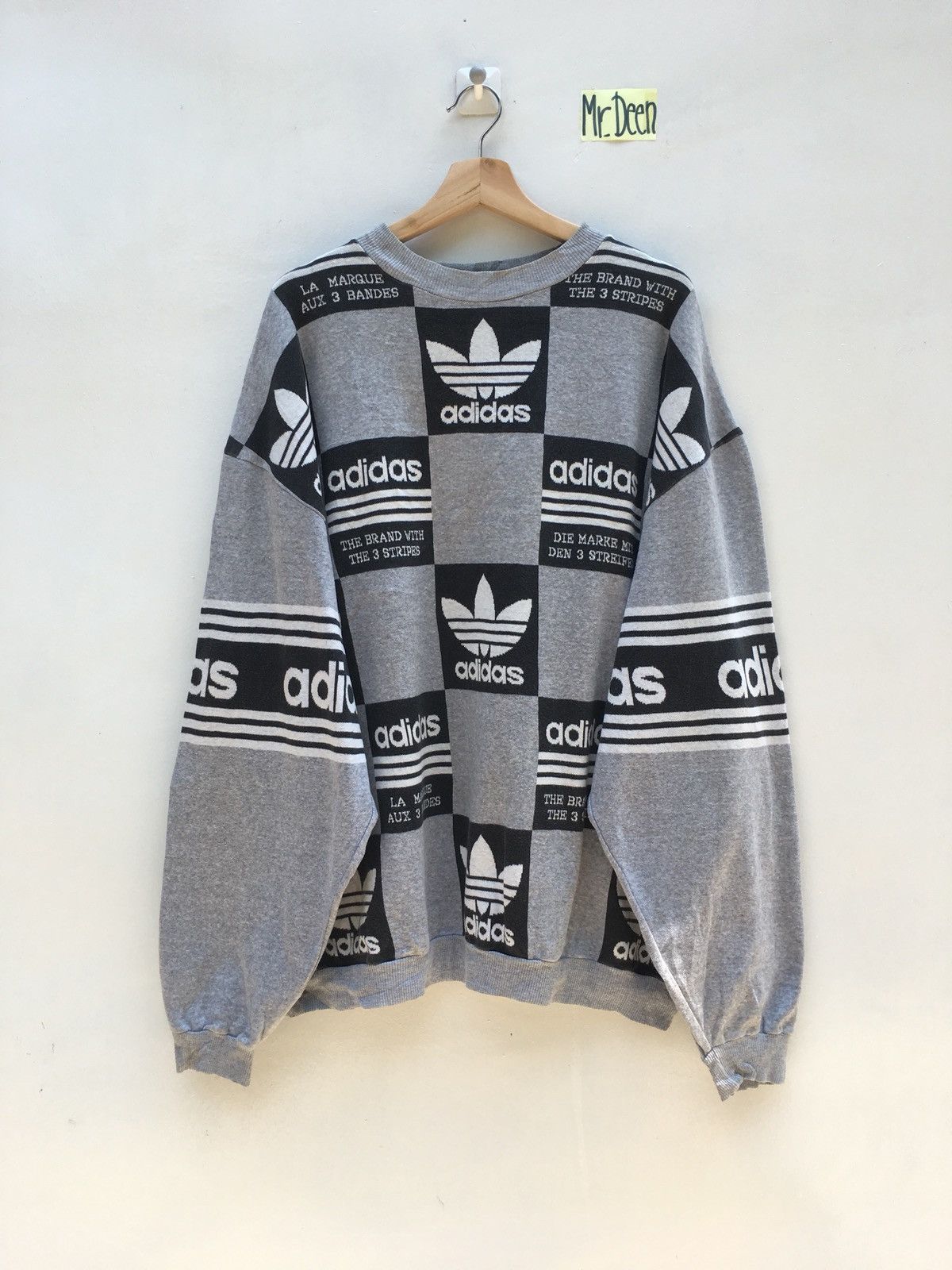 Adidas Adidas Big Logo Sweatshirt Vintage Streetwear Size US XL / EU 56 / 4 - 1 Thumbnail