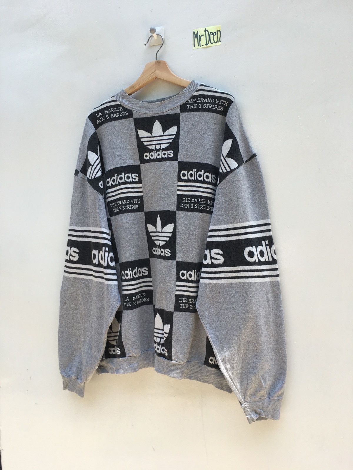 Adidas Adidas Big Logo Sweatshirt Vintage Streetwear Size US XL / EU 56 / 4 - 2 Thumbnail