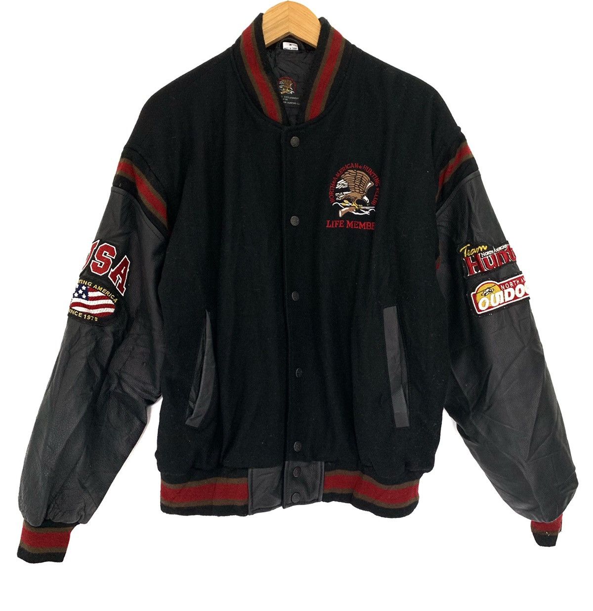 Vintage RARE ‼️ Vtg American Eagles Varsity Leather Jacket Size US M / EU 48-50 / 2 - 3 Thumbnail