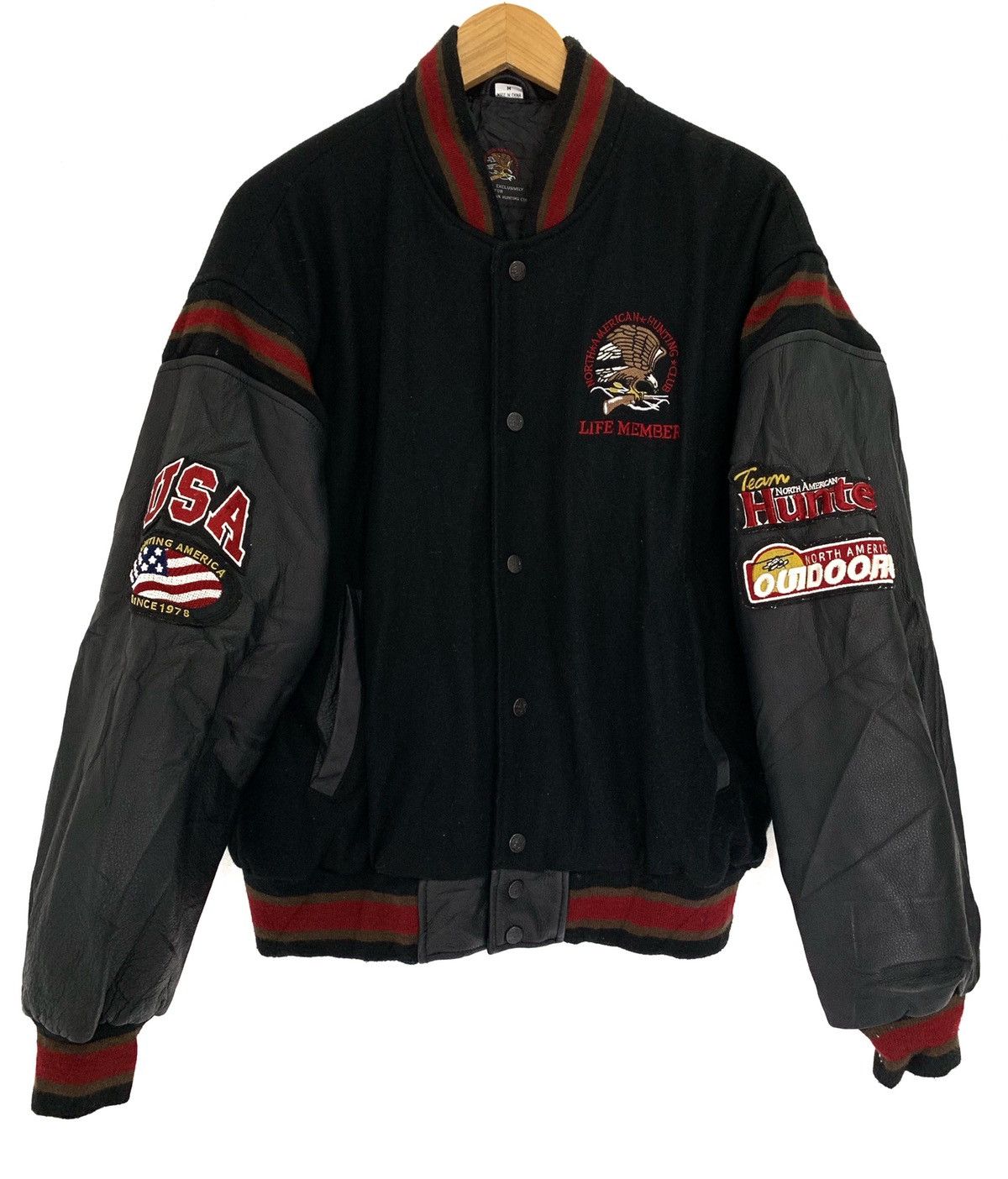 Vintage RARE ‼️ Vtg American Eagles Varsity Leather Jacket Size US M / EU 48-50 / 2 - 2 Thumbnail