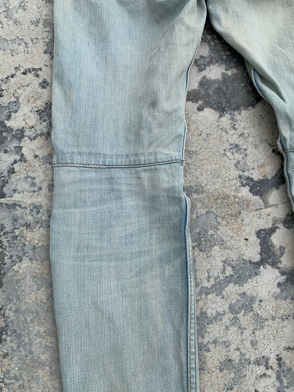Japanese Brand Vintage RNA Assymetrical Zipper Biker Denim Washed Jeans Size 29" - 15 Thumbnail