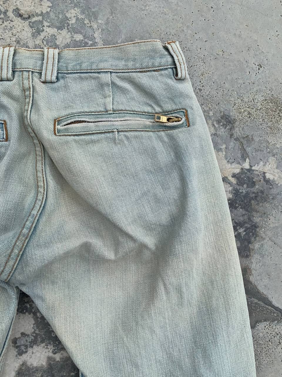 Japanese Brand Vintage RNA Assymetrical Zipper Biker Denim Washed Jeans Size 29" - 10 Thumbnail