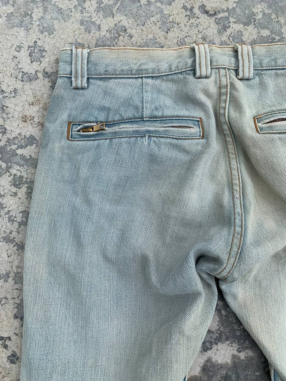 Japanese Brand Vintage RNA Assymetrical Zipper Biker Denim Washed Jeans Size 29" - 11 Thumbnail