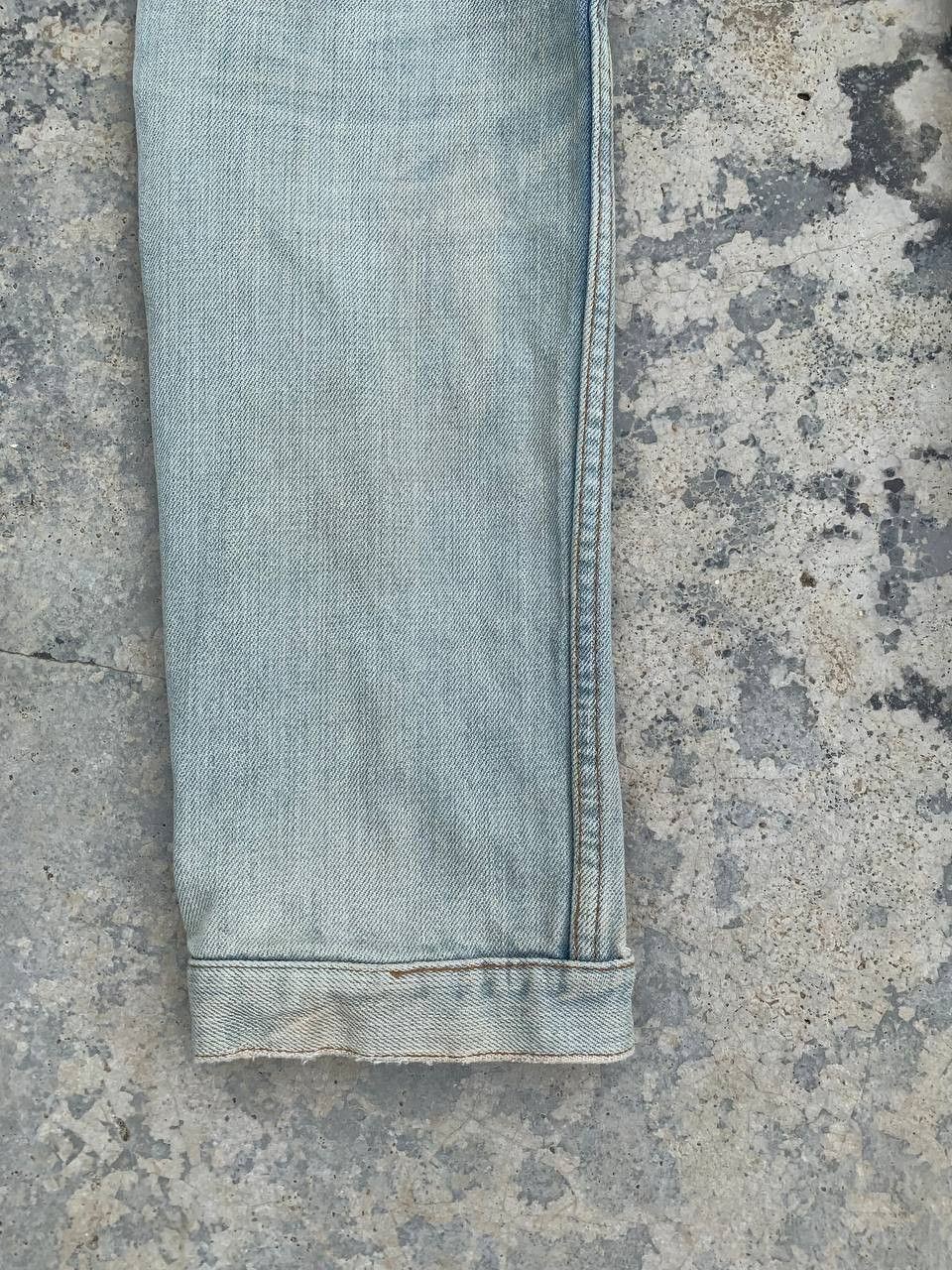 Japanese Brand Vintage RNA Assymetrical Zipper Biker Denim Washed Jeans Size 29" - 14 Thumbnail