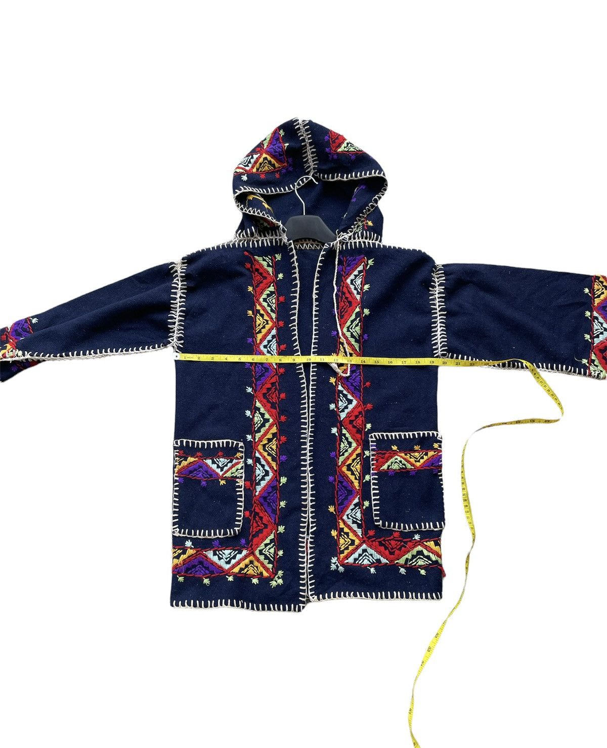 Le Grande Bleu (L.G.B.) × Native × Vintage Vintage & Rare Native Sashiko Wool Kimono Size US M / EU 48-50 / 2 - 2 Thumbnail